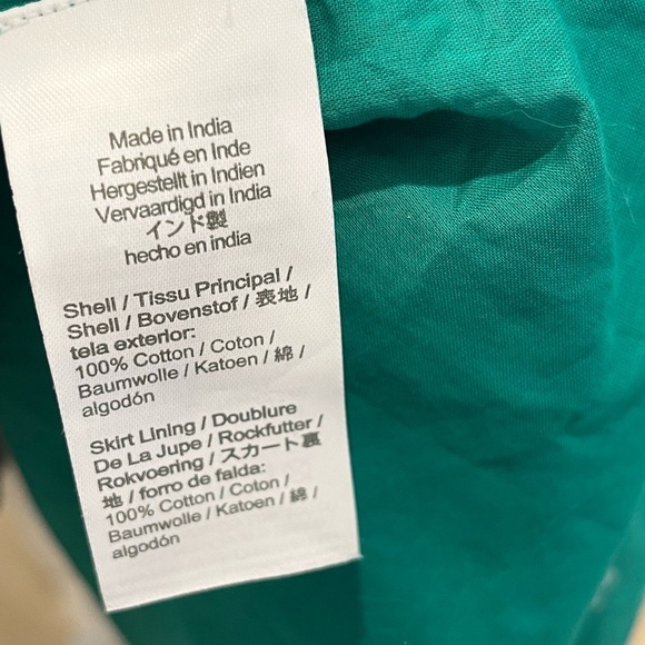 J. Crew Factory floral Printed ruffleneck puff-sleeve cotton midi dress size 2 - Picture 12 of 12